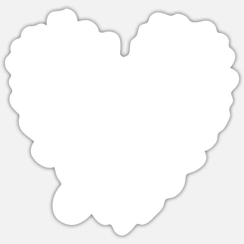 Je t’aime, blanc - Sticker taille S (10 x 10 cm) - blanc mat