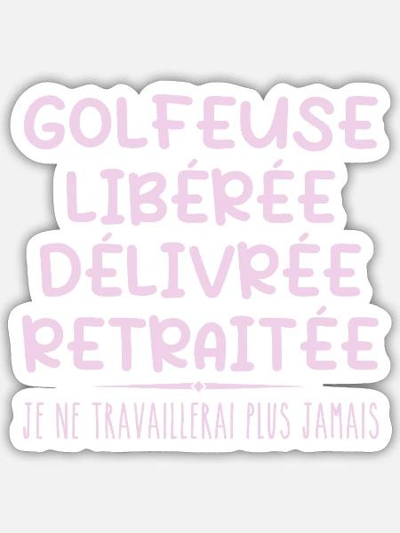 Golfer feiert Ruhestand mit Humor Geschenk - Sticker Größe S (10 x 10 cm) - Mattweiß
