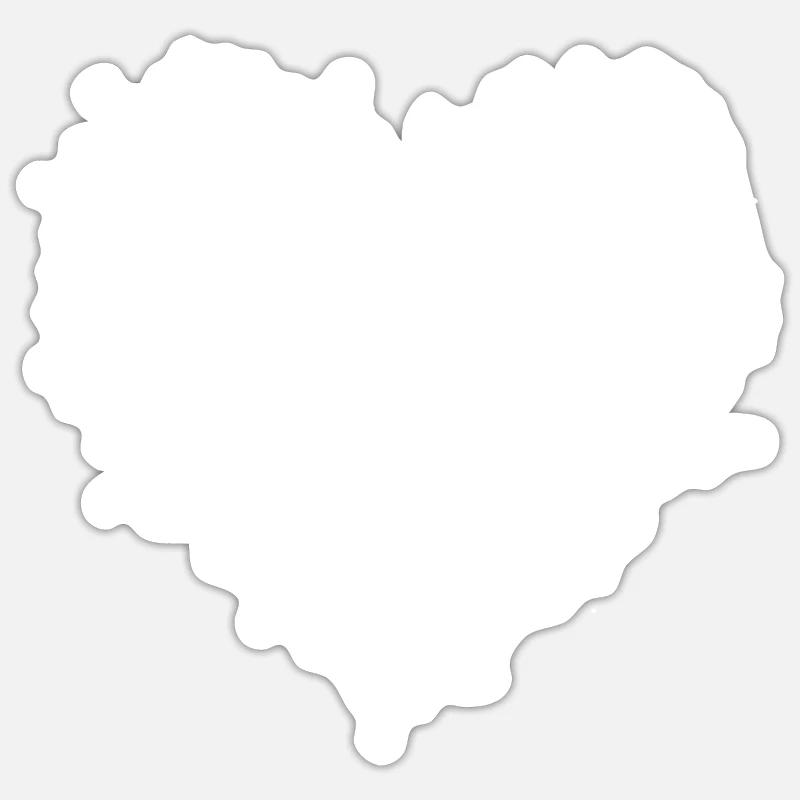 Je t'aime - Sticker taille S (10 x 10 cm) - blanc mat