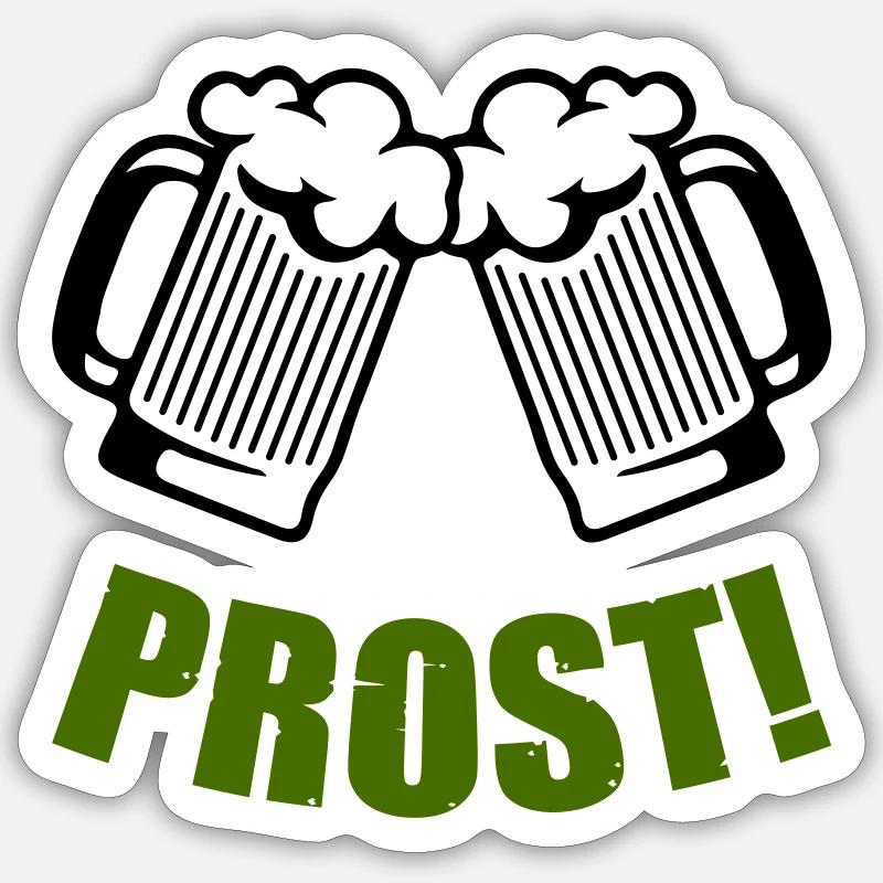 Beer Cheers - Sticker size S (10 x 10 cm) - white matte