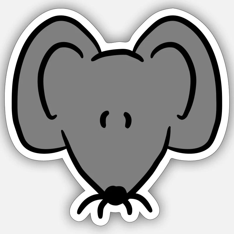 Mouse Mouse Cute Little Rat Rodent Friendly Sticker size S (10 x 10 cm)