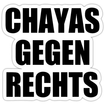 chayas gegen rechts - Sticker Größe S (10 x 10 cm) - Mattweiß - Vorne