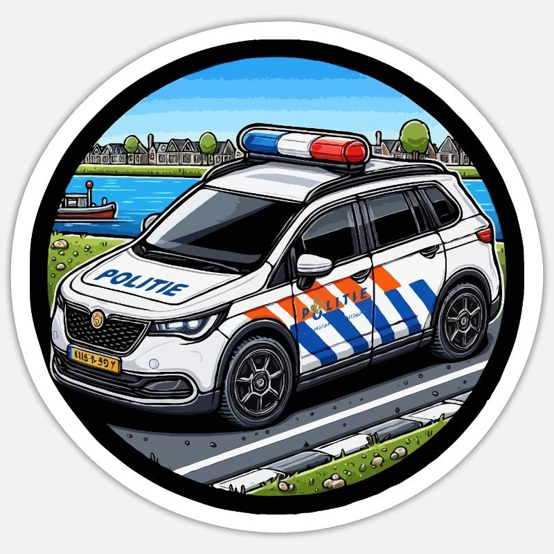 Police car NL Sticker size S (10 x 10 cm)