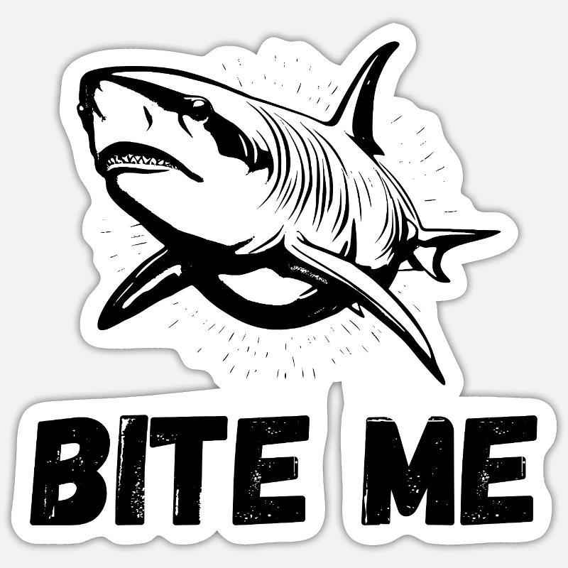 Bite Me - Sticker size S (10 x 10 cm) - white matte