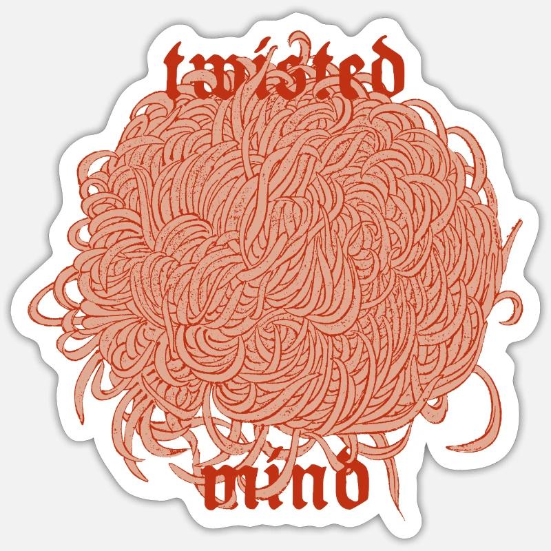 Twisted Mind – Chaos et esthétique - Sticker taille S (10 x 10 cm) - blanc mat