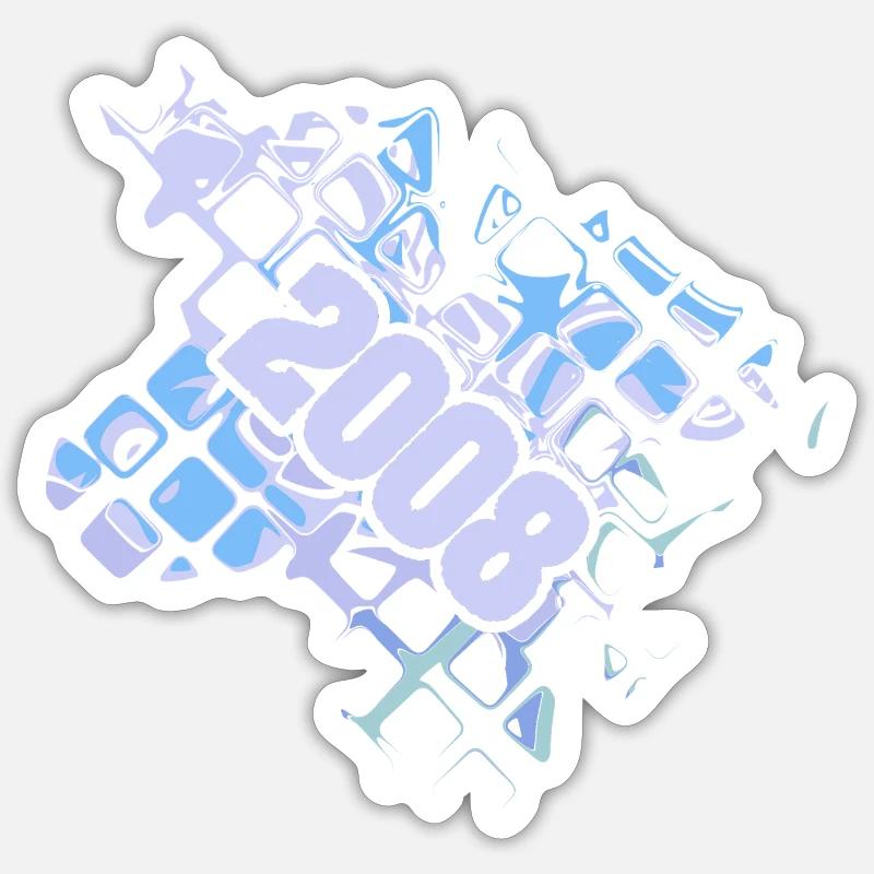 Computer 2008 - Sticker size S (10 x 10 cm) - white matte