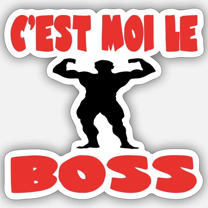 C'est moi le meilleur - Sticker taille S (10 x 10 cm) - blanc mat
