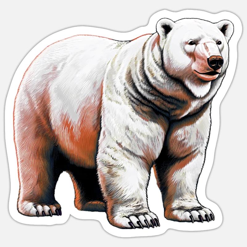 Weißer Eisbär Sticker Größe S (10 x 10 cm)
