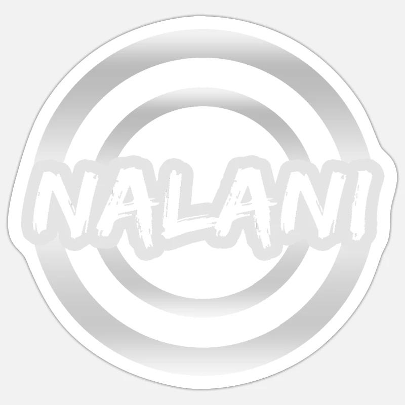Nalani - Sticker taille S (10 x 10 cm) - blanc mat