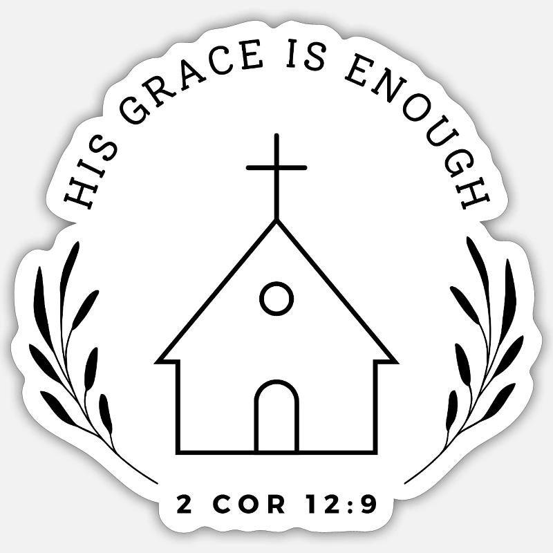 Sa grâce suffit Sticker taille S (10 x 10 cm)