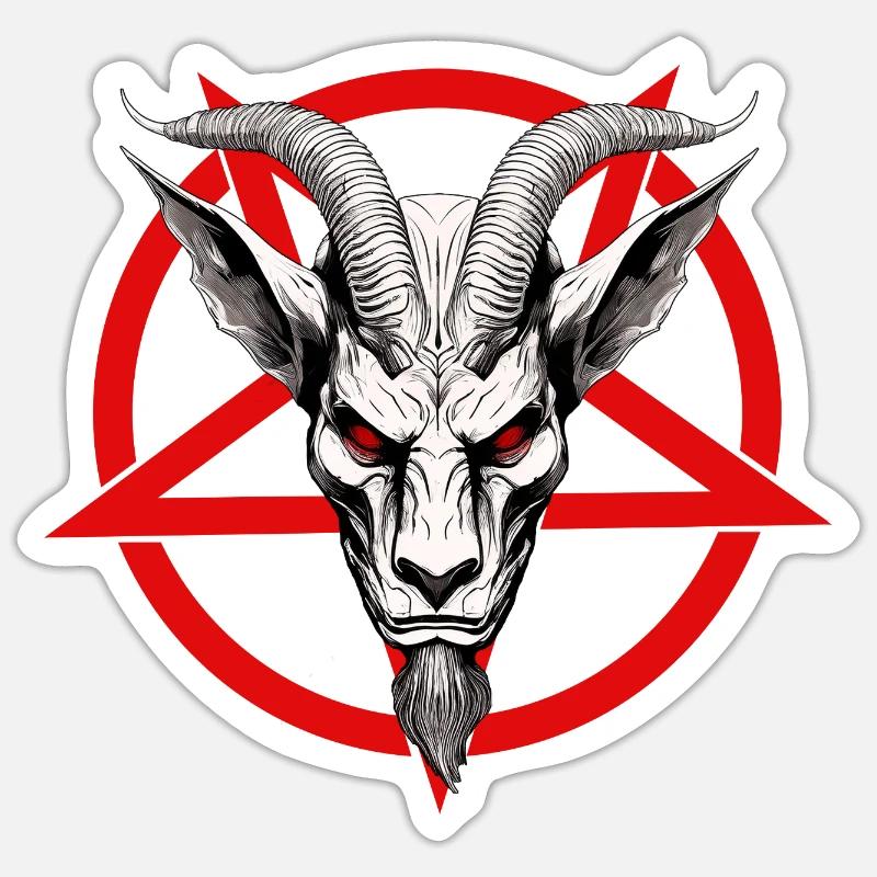 Pentagramme de Baphomet Sticker taille S (10 x 10 cm)