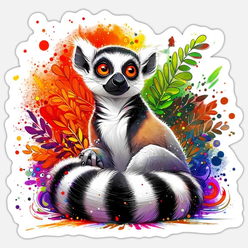 Lemur Sticker size S (10 x 10 cm)