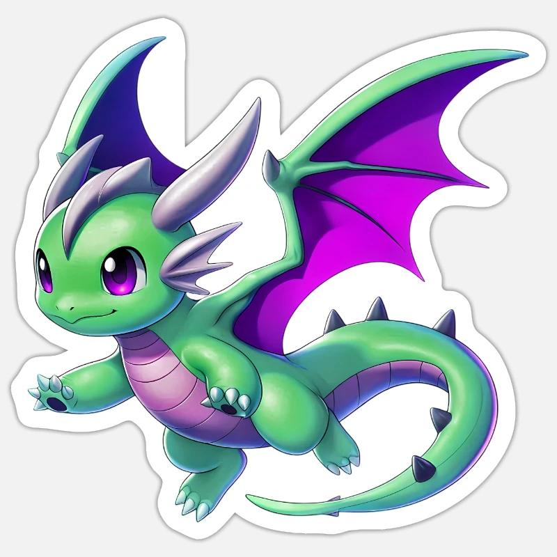 Dragon - Sticker size S (10 x 10 cm) - white matte