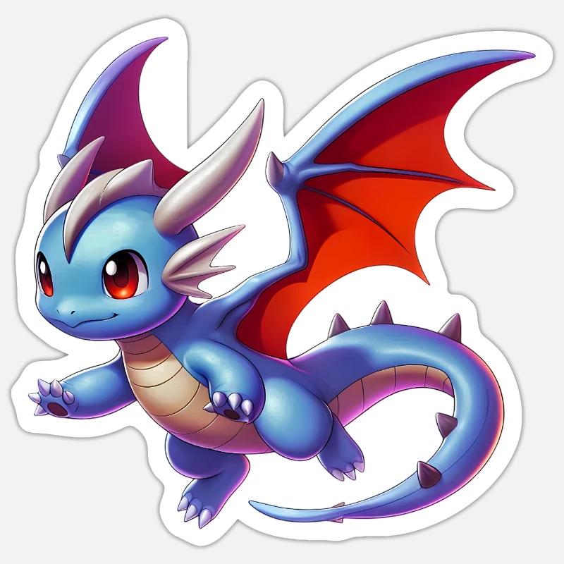 Dragon - Sticker size S (10 x 10 cm) - white matte