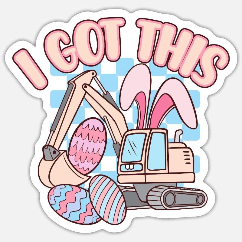 Ostern - Sticker Größe S (10 x 10 cm) - Mattweiß