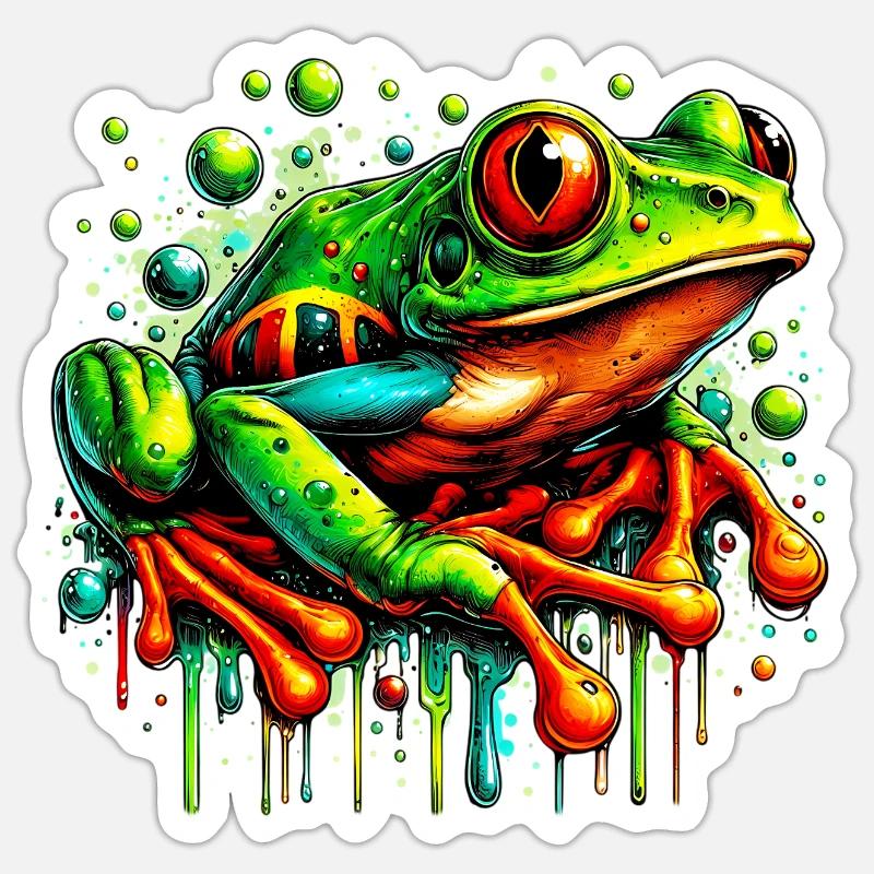 Grenouille Sticker taille S (10 x 10 cm)