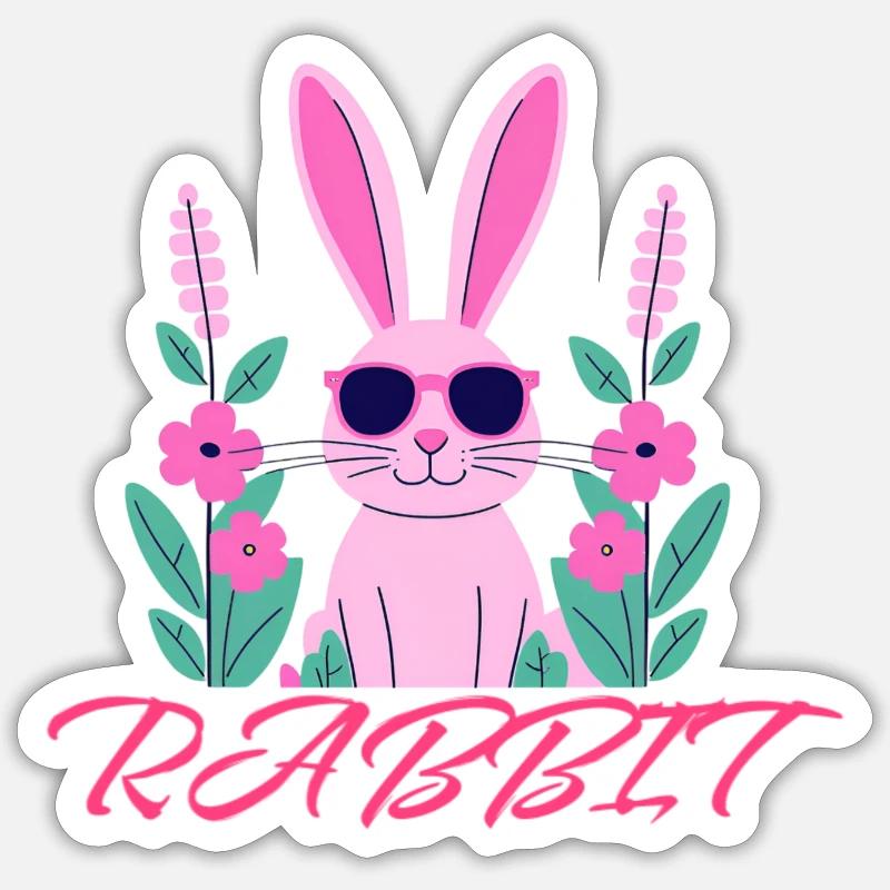 Rabbit Sticker Größe S (10 x 10 cm)