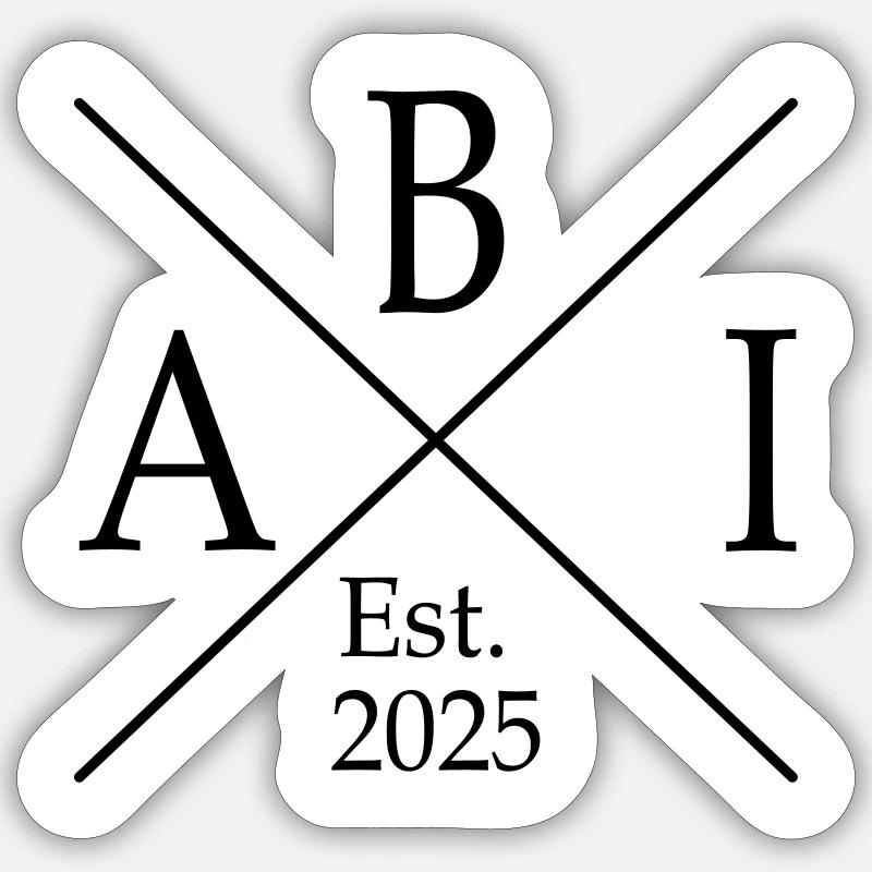 ABI Est 25 Sticker Größe S (10 x 10 cm)