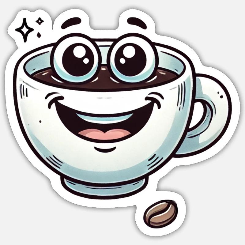 Tasse à café - Sticker taille S (10 x 10 cm) - blanc mat