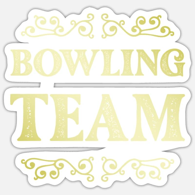 Équipe de bowling - Sticker taille S (10 x 10 cm) - blanc mat