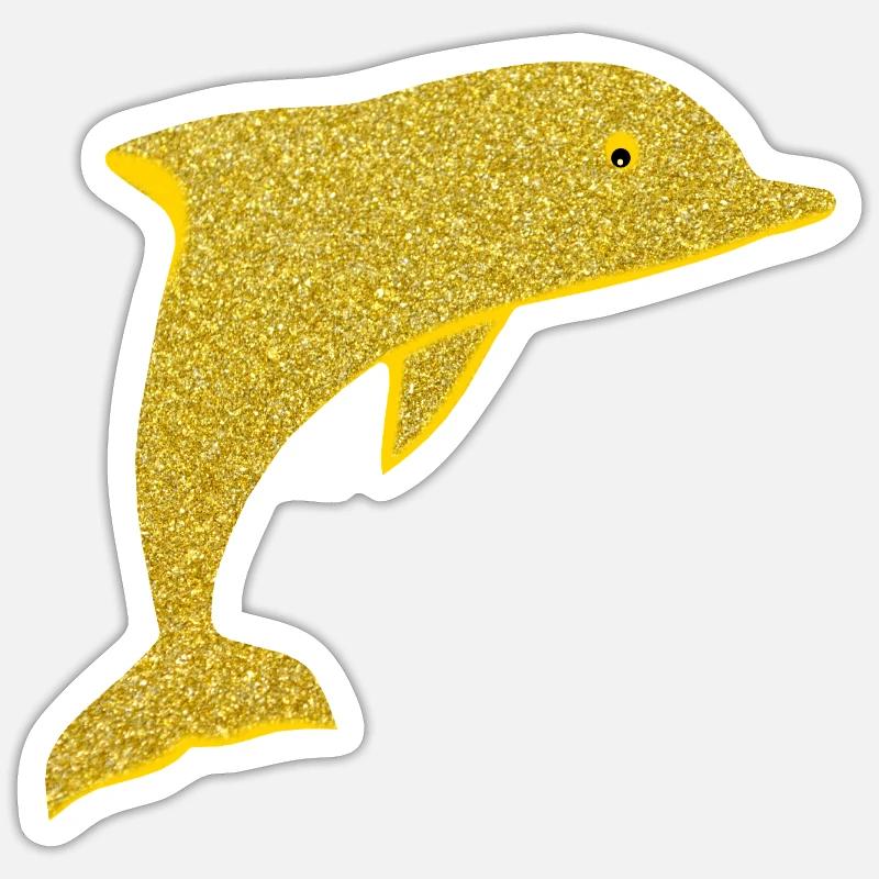 cute dolphin Sticker size S (10 x 10 cm)