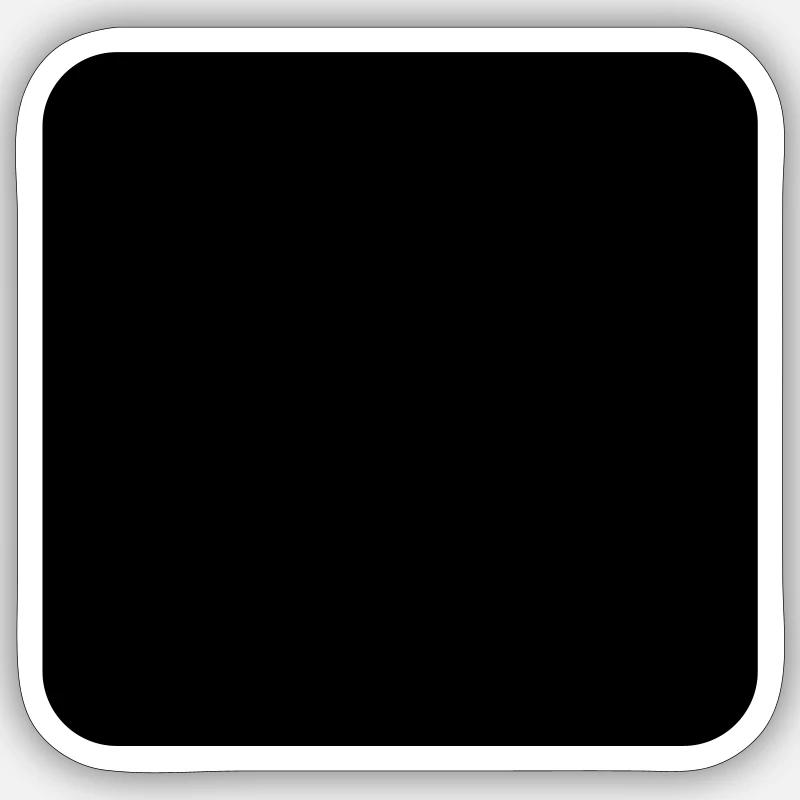 carré arrondi Sticker taille S (10 x 10 cm)