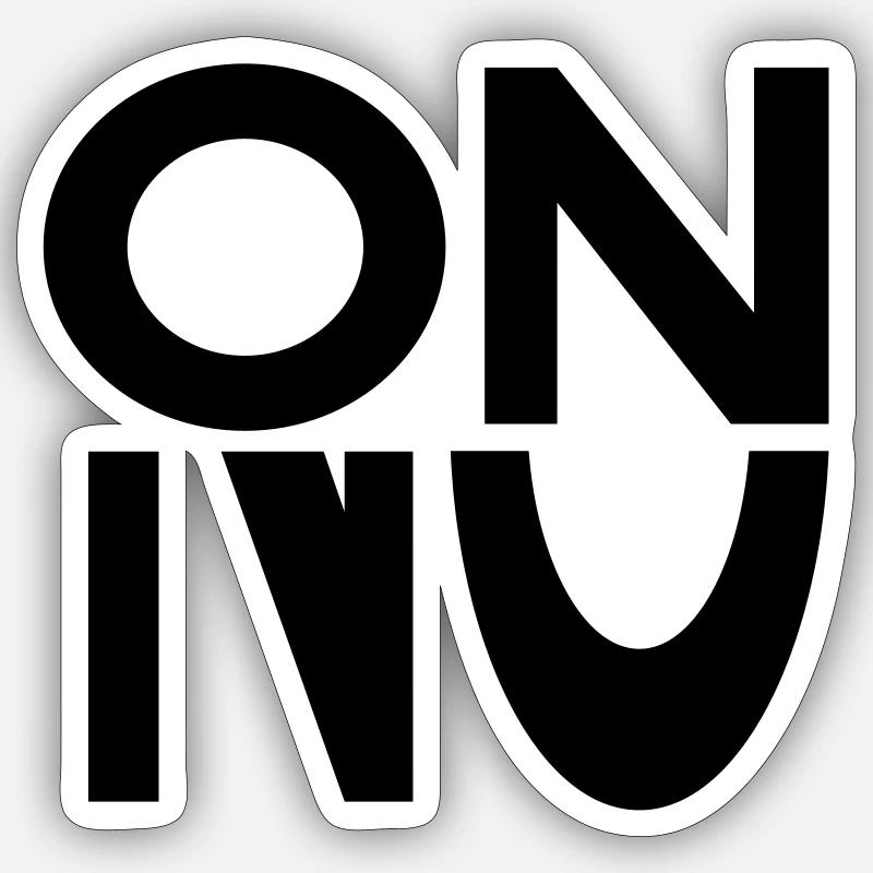 Signe abstrait - Sticker taille S (10 x 10 cm) - blanc mat
