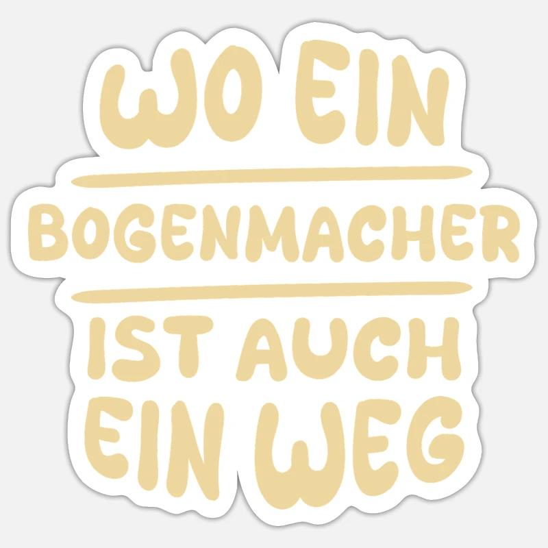Bogenmacher Bogenmacher - Sticker Größe S (10 x 10 cm) - Mattweiß