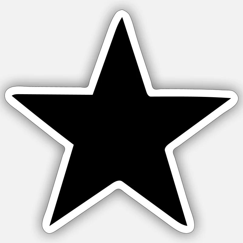 Stern - Sticker Größe S (10 x 10 cm) - Mattweiß