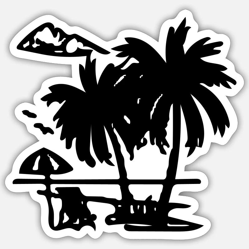 der Süden Sticker Größe S (10 x 10 cm)