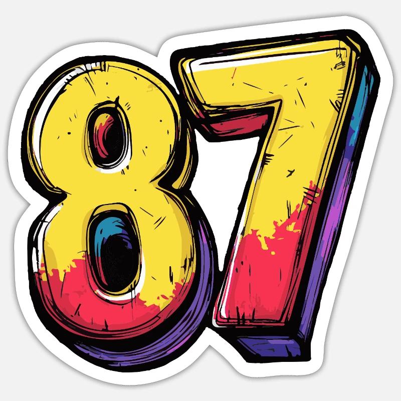 Bande dessinée 87 numéros - Sticker taille S (10 x 10 cm) - blanc mat