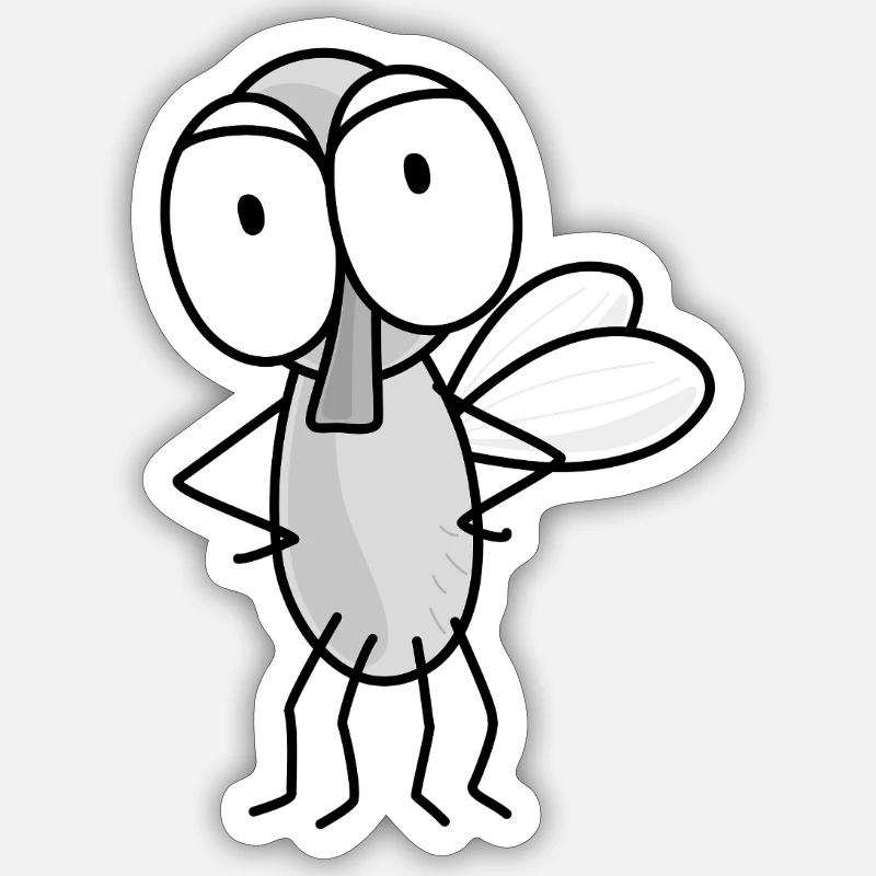 Duty bow tie - Sticker size S (10 x 10 cm) - white matte