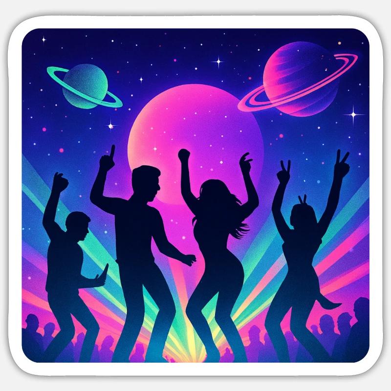Rave-tastic - Sticker Größe S (10 x 10 cm) - Mattweiß