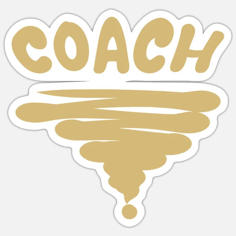 Beruf Coach - Sticker Größe S (10 x 10 cm) - Mattweiß