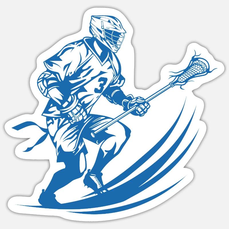 Lacrosse Player Graphics Sticker size S (10 x 10 cm)