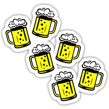 Beer Beer Mug Icon - Sticker size S (10 x 10 cm) - white matte - Front