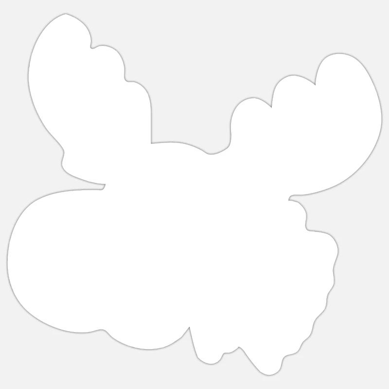 Amused Moose - Sticker size S (10 x 10 cm) - white matte