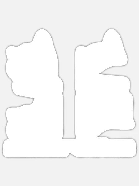 Katze - selektive Wahrnehmung - Spruch - Sticker Größe S (10 x 10 cm) - Mattweiß