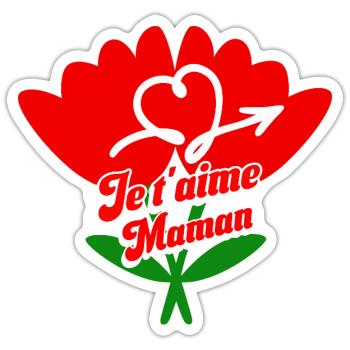 I Love You Mom Mother's Day - Sticker size S (10 x 10 cm) - white matte - Front