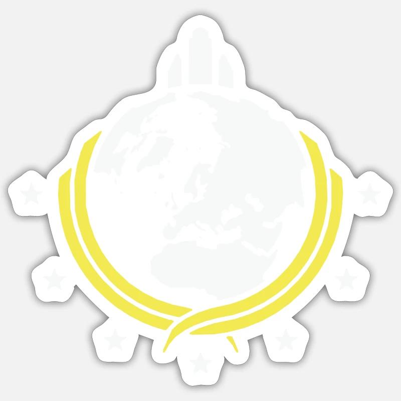 Die Erde ist super Sticker Größe S (10 x 10 cm)