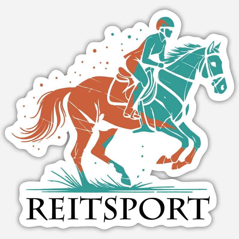 Équitation – Passion, élégance et performance Sticker taille S (10 x 10 cm)