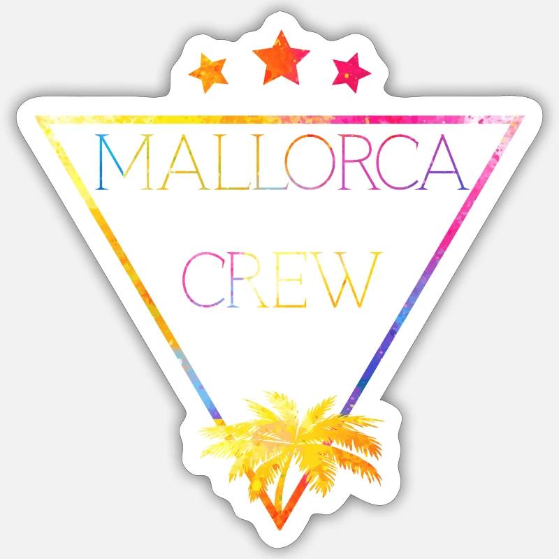 Mallorca Crew - Sticker size S (10 x 10 cm) - white matte
