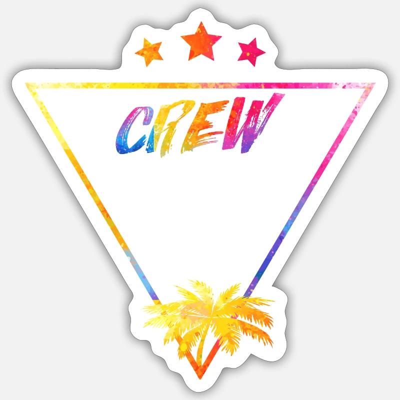 Party Crew - Sticker size S (10 x 10 cm) - white matte