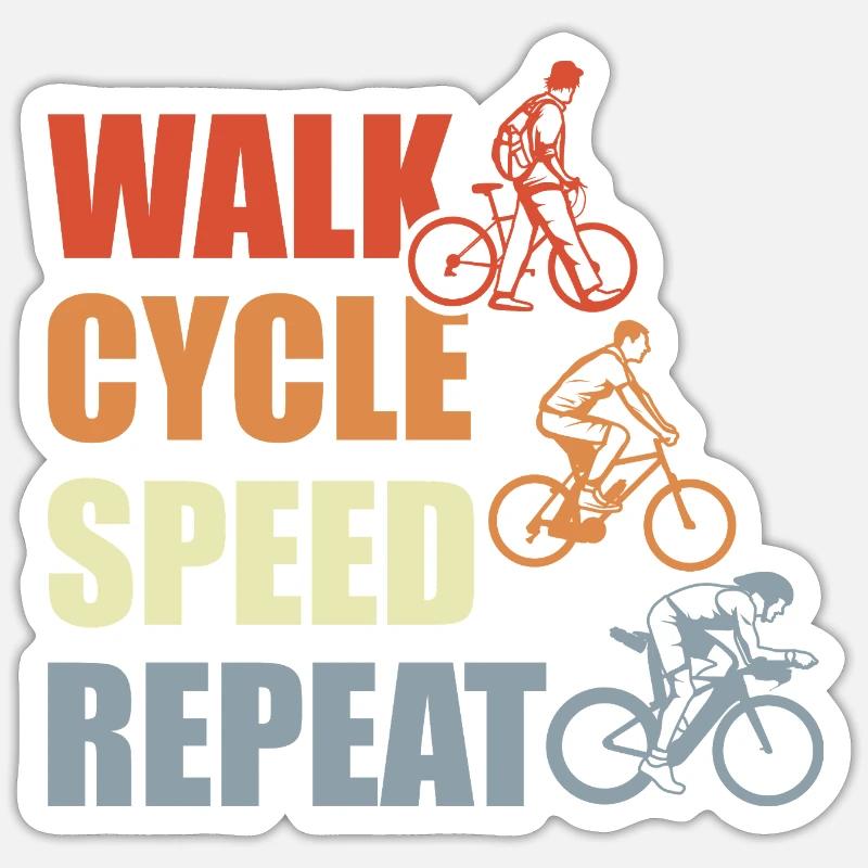 Radfahren Routine Sticker Größe S (10 x 10 cm)