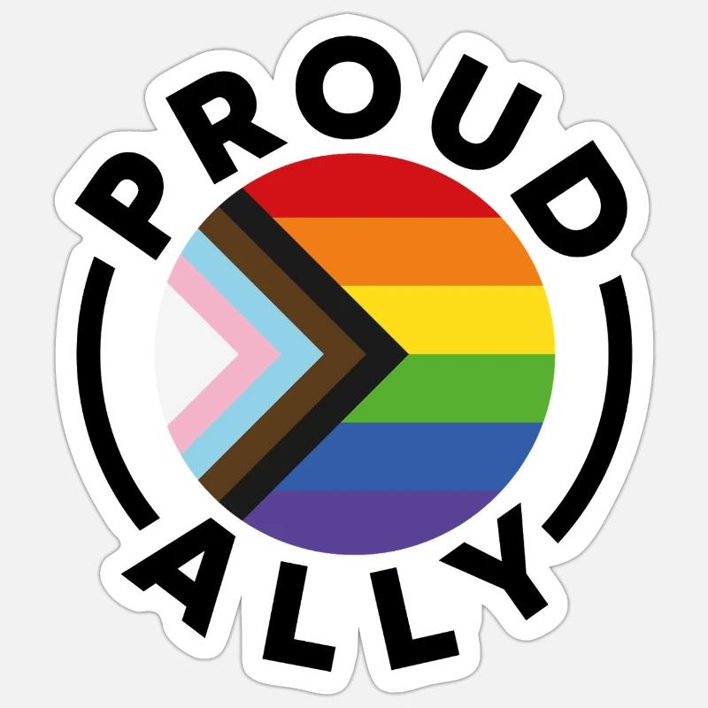 Proud Ally - Sticker size S (10 x 10 cm) - white matte