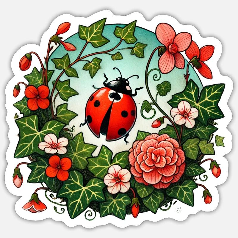 Ladybug Sticker size S (10 x 10 cm)