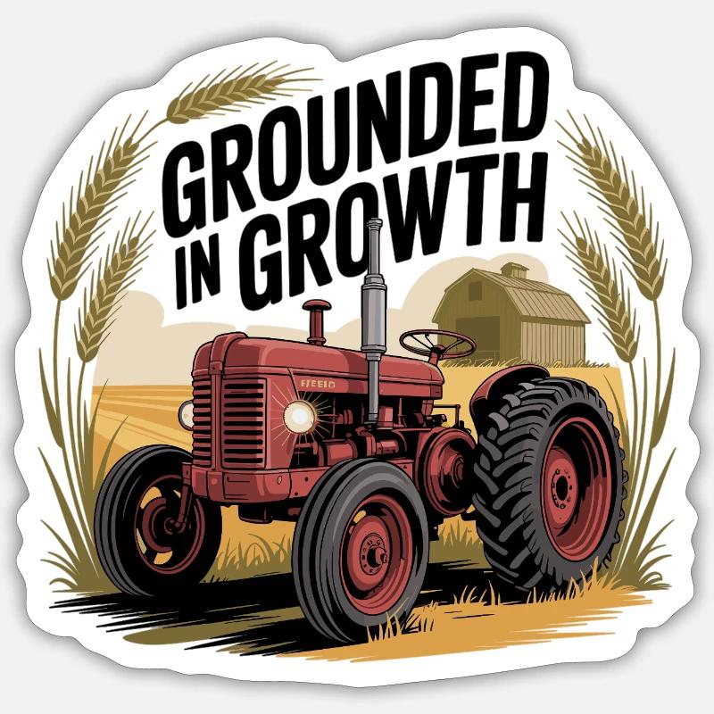 Grounded in Growth - Sticker size S (10 x 10 cm) - white matte