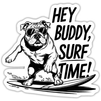 Surfing, Surfing - Sticker size S (10 x 10 cm) - white matte - Front
