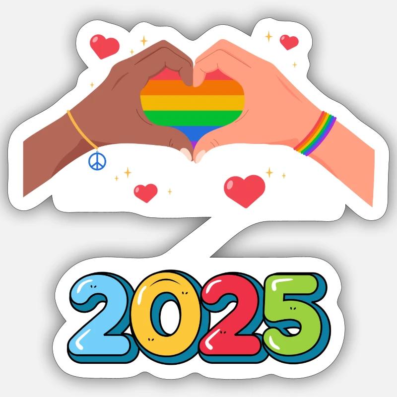 Pride Month - Sticker Größe S (10 x 10 cm) - Mattweiß
