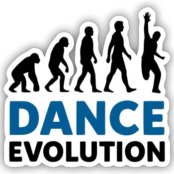 Dance Evolution Break Hip-Hop - Sticker Größe S (10 x 10 cm) - Mattweiß - Vorne